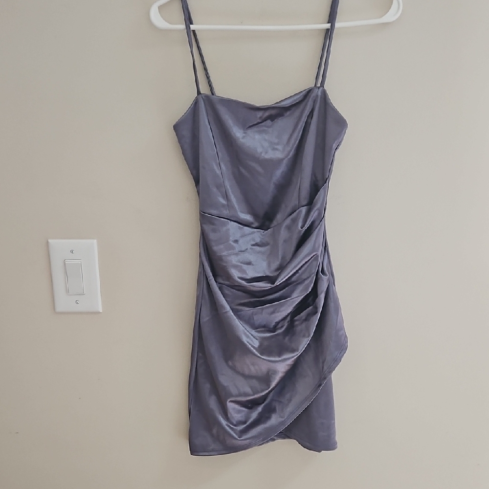 Windsor Shimmering Gray Mini Dress